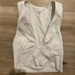 Urban outfitters cream ribbed tank top #summer woman’s small